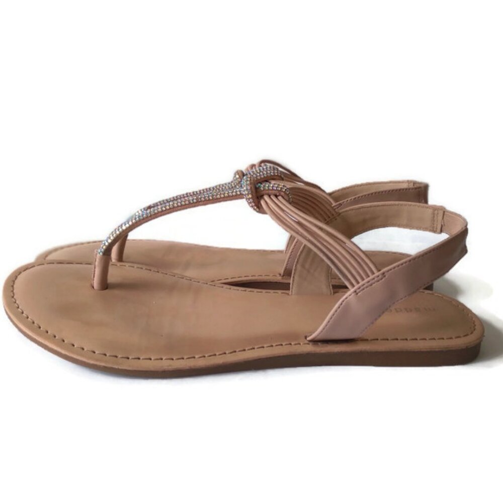 Madden Girl Adoree Rhinestone Strap Thong Sandals